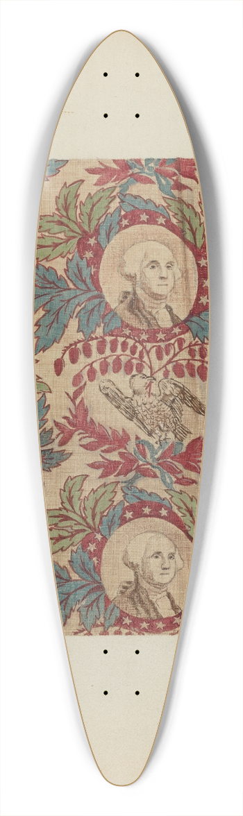 Joseph Lubrano - Historical Printed Textile 39.3 inch art pintail longboard deck