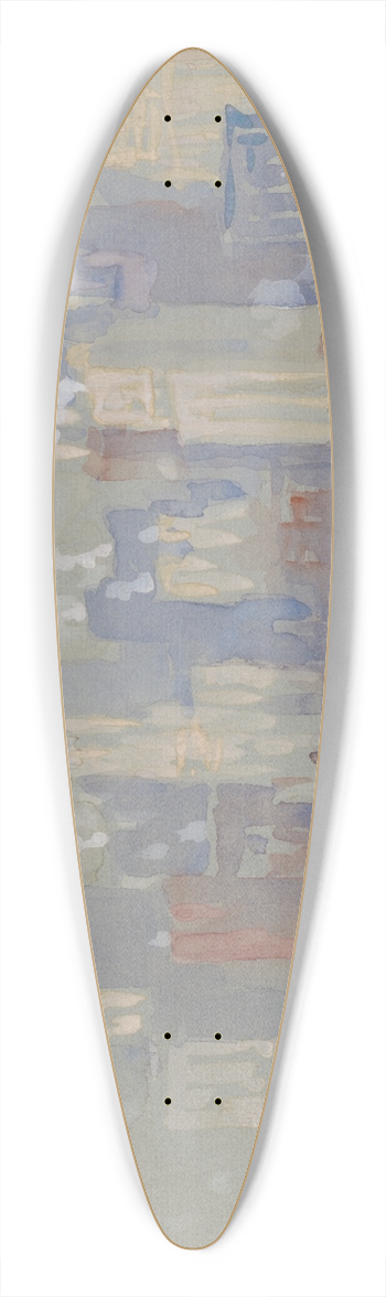 Joseph Pennell - Mist and steam 39.3 inch art pintail longboard deck