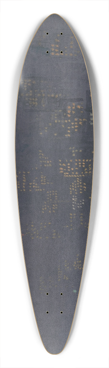 Joseph Pennell - Skyscrapers at night 39.3 inch art pintail longboard deck