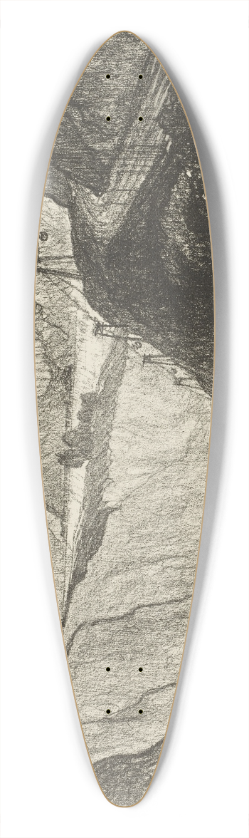 Joseph Pennell - The Iron Mine 39.3 inch art pintail longboard deck