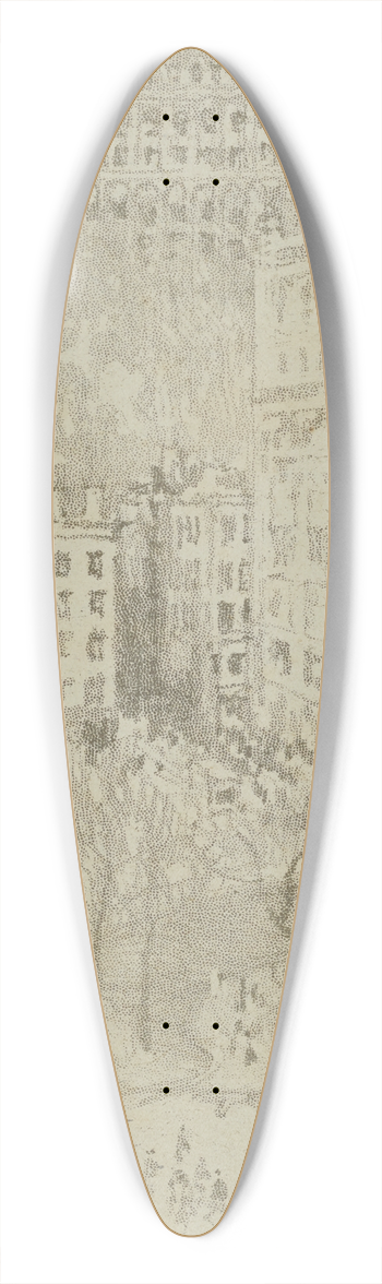 Joseph Pennell - Union Square 39.3 inch art pintail longboard deck
