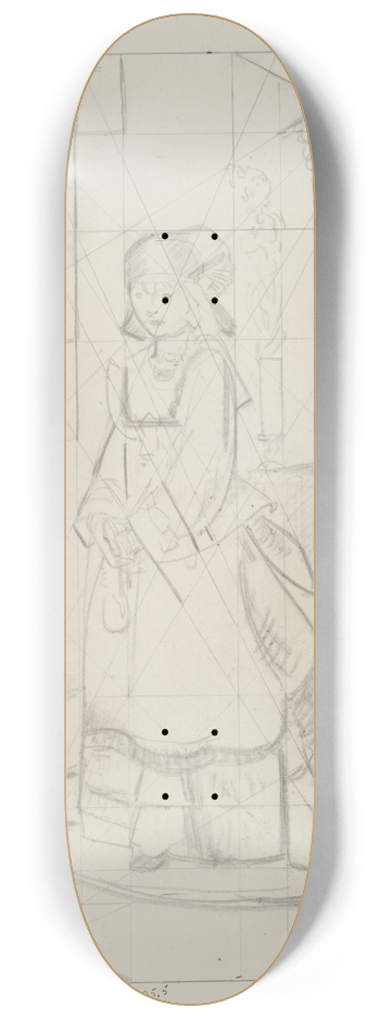 George Wesley Bellows - Lady Jean, study for Bellows Lady Jean 8.25 inch art skate deck