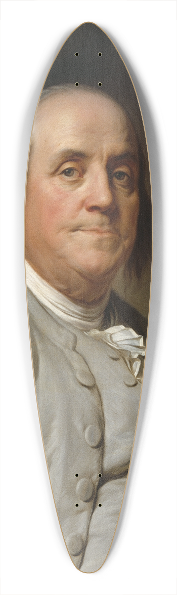Joseph Siffred Duplessis - Benjamin Franklin 39.3 inch art pintail longboard deck