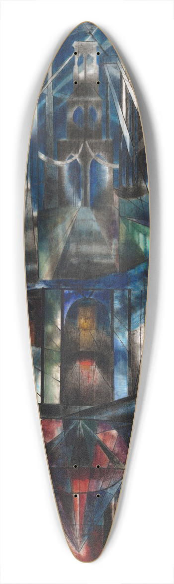 Joseph Stella - BrooklynBridge 39.3 inch art pintail longboard deck