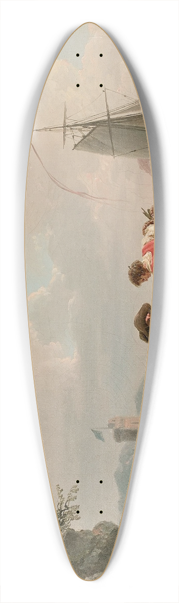 Joseph Vernet - Pcheurs sur un rivage mditerranen 39.3 inch art pintail longboard deck