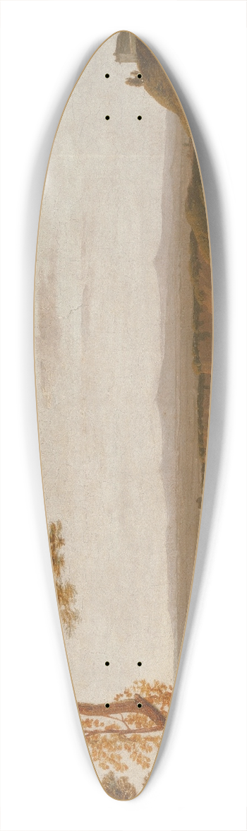 Joseph Wright of Derby - Lake Albano 39.3 inch art pintail longboard deck