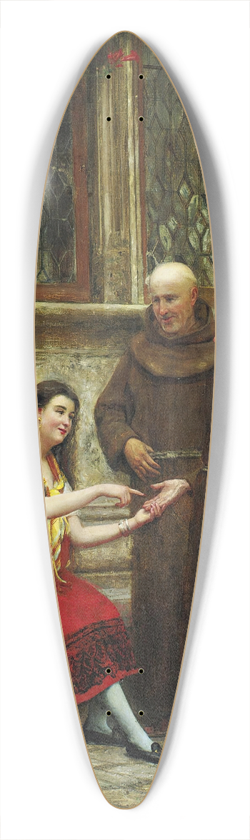 Jos Frappa - The Fortune Teller 39.3 inch art pintail longboard deck