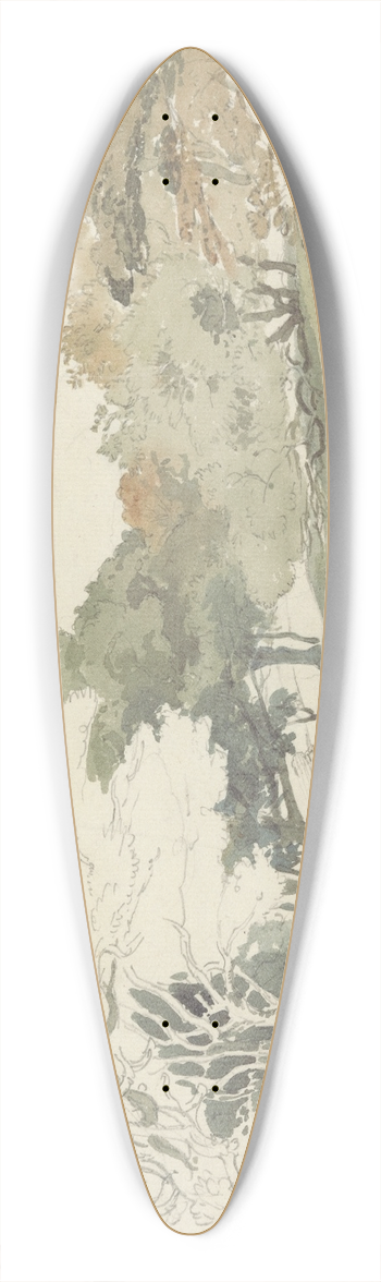 Joshua Cristall - Trees near Hastings 39.3 inch art pintail longboard deck