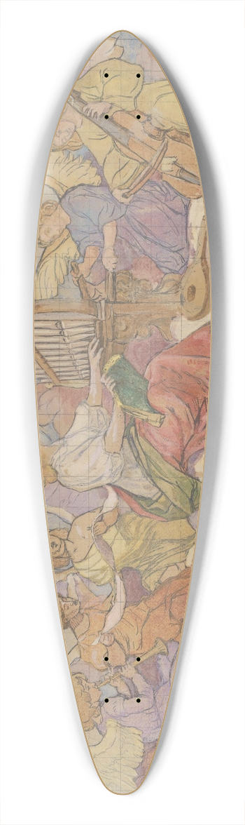 Jozef Hanula - Angelic Choir 39.3 inch art pintail longboard deck