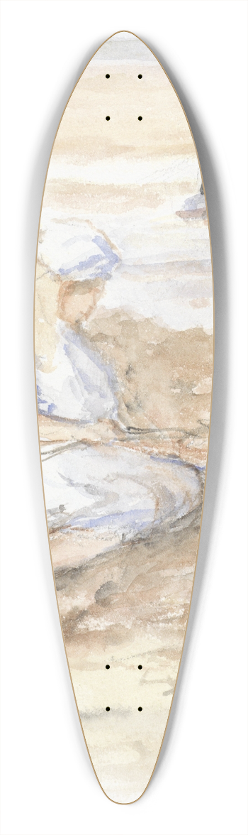 Jozef Israls - Kinderen spelend aan het strand 39.3 inch art pintail longboard deck