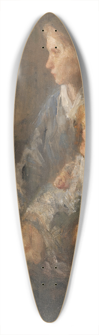 Jozef Israls - Op moeders schoot 39.3 inch art pintail longboard deck