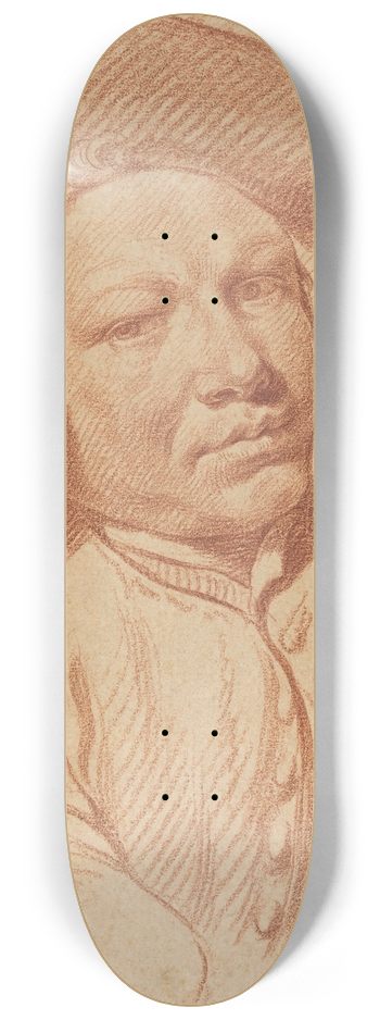 Georg Friedrich Schmidt - Portrait of a Man in a Tricorn Hat 8.25 inch art skate deck