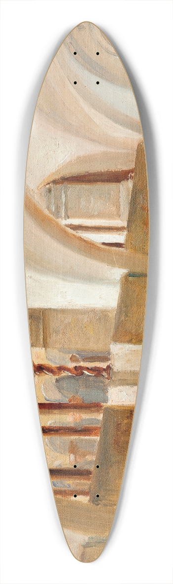 Jrgen Roed - Italian Courtyard 39.3 inch art pintail longboard deck