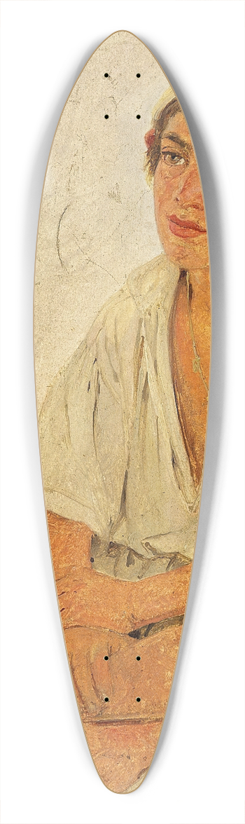 Jrgen Roed - Siddende neapolitansk dreng 39.3 inch art pintail longboard deck
