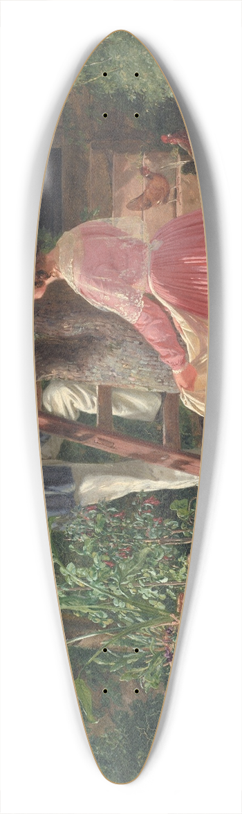 Jrgen Roed - The Garden with the Old Font 39.3 inch art pintail longboard deck