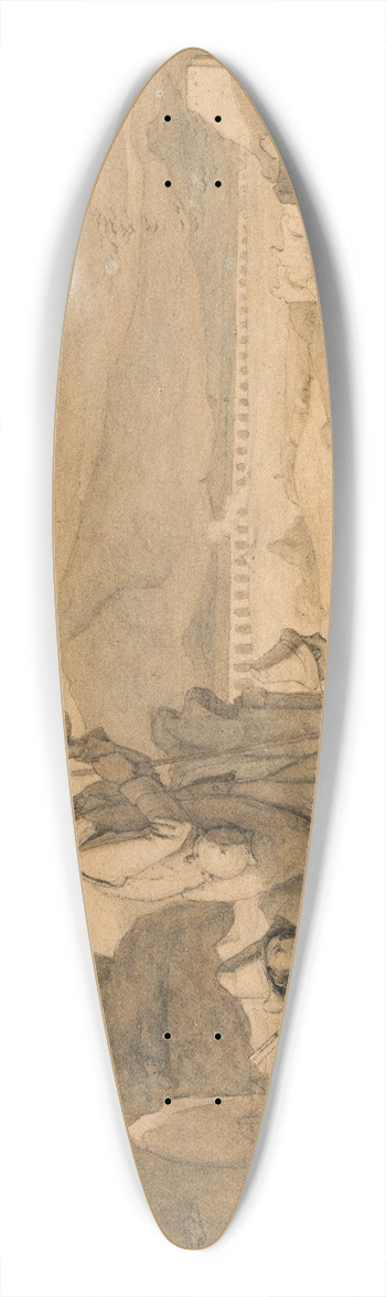 Jrgen Sonne - Study for Shepherds in the Roman Campagna 39.3 inch art pintail longboard deck