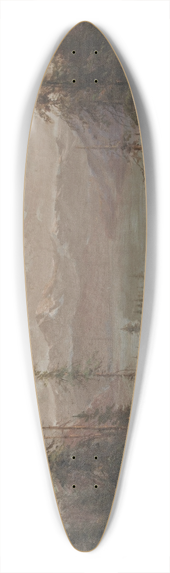 Juan Buckingham Wandesforde - A Mountain Landscape with a Fallen Tree in the Foreground 39.3 inch art pintail longboard deck