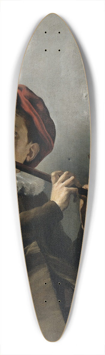 Judith Leyster - Boy playing the Flute 39.3 inch art pintail longboard deck