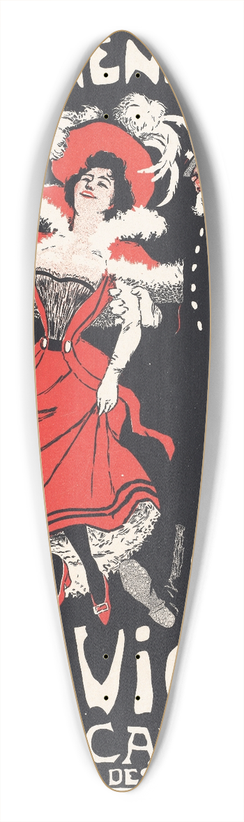 Jules-Alexandre Grn - Les Maitres de LAffiche, Pl. 103 Caf Reche 39.3 inch art pintail longboard deck
