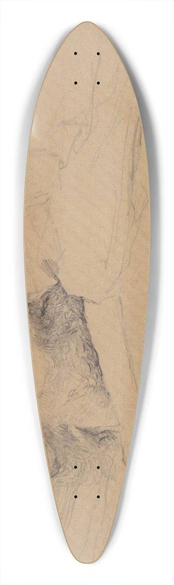 Jules Bastien-Lepage - Gambetta sur son lit de mort. 39.3 inch art pintail longboard deck