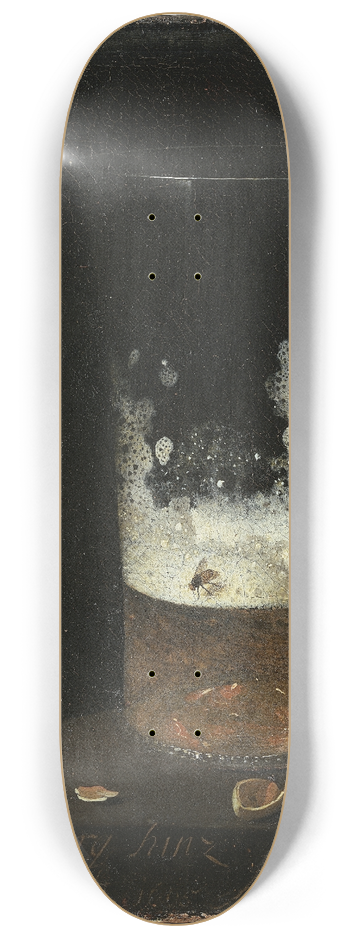 Georg Hainz - Still Life with a Glass of Beer and Nuts 8.25 inch art skate deck