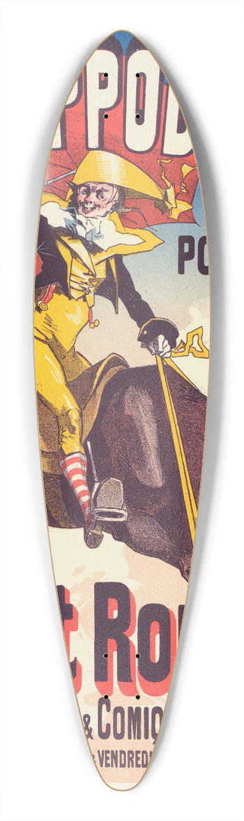 Jules Chret - Cadet Roussel 39.3 inch art pintail longboard deck