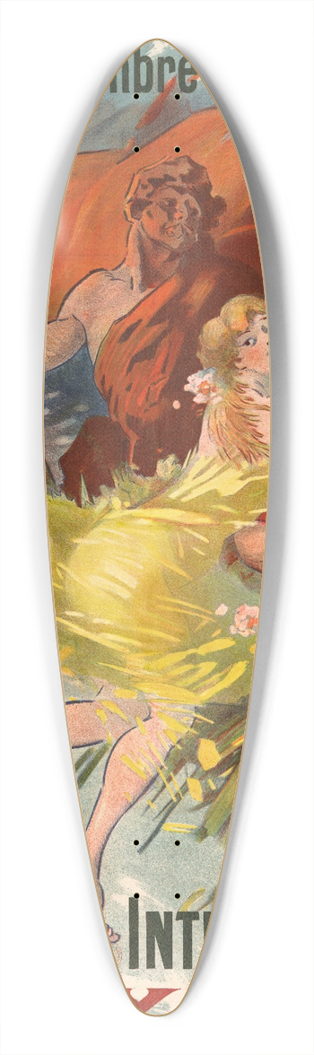 Jules Chret - Exposition internationale de Lyon 39.3 inch art pintail longboard deck