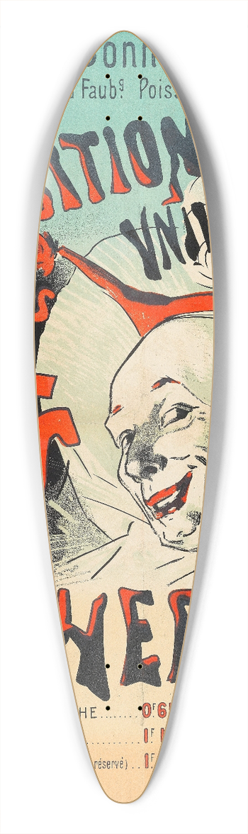 Jules Chret - Exposition Universelle Des Arts Incoherents 39.3 inch art pintail longboard deck