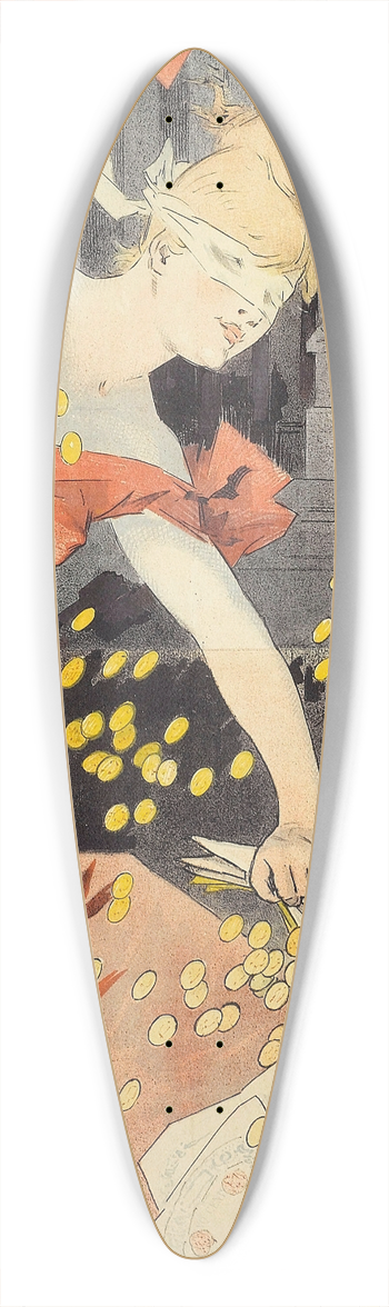 Jules Chret - Gil Blas  Largent 39.3 inch art pintail longboard deck