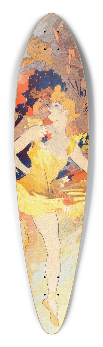 Jules Chret - La Danse 39.3 inch art pintail longboard deck
