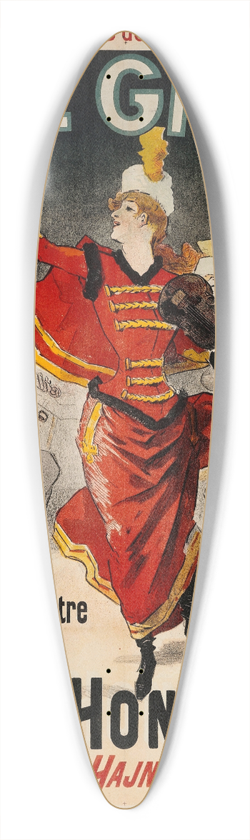 Jules Chret - Les Dames Hongroise 39.3 inch art pintail longboard deck