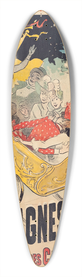 Jules Chret - Montagnes Russes 39.3 inch art pintail longboard deck