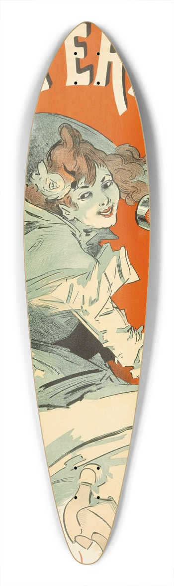 Jules Chret - Pipperment 39.3 inch art pintail longboard deck
