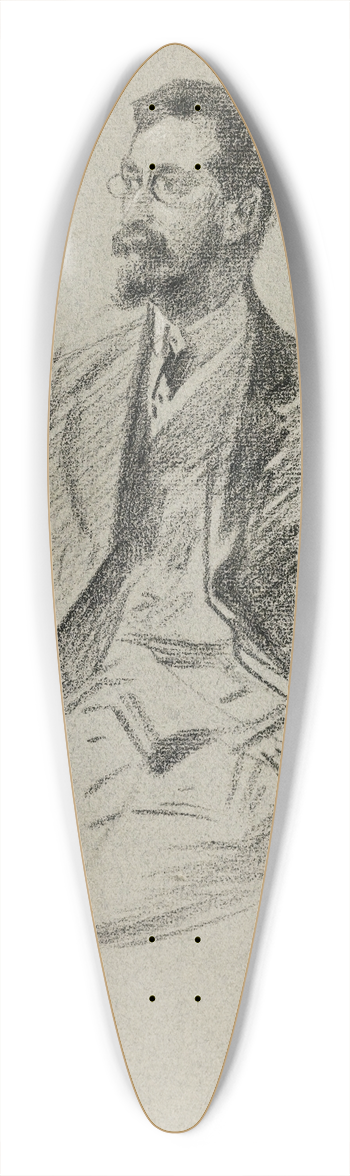 Jules Chret - Portrait ofLouis Vauxcelles 39.3 inch art pintail longboard deck