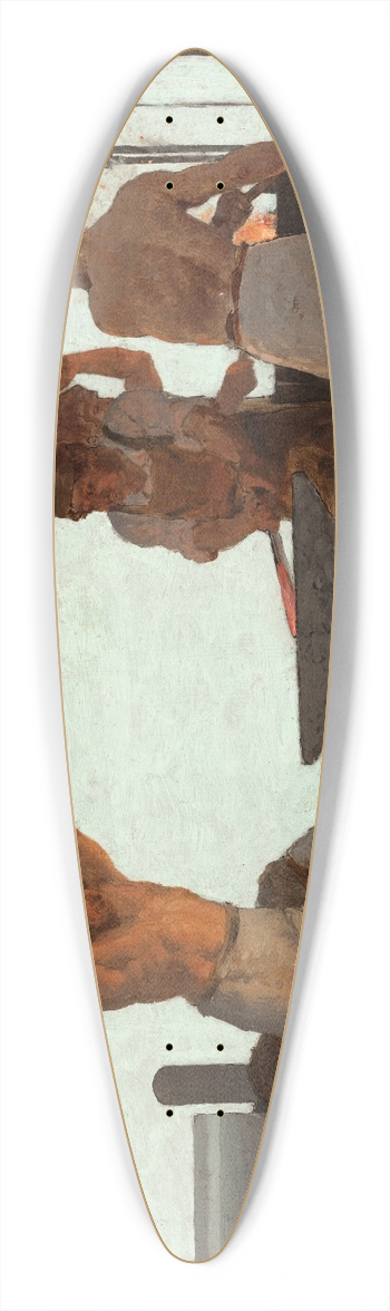 Jules Didier - La mtallurgie 39.3 inch art pintail longboard deck