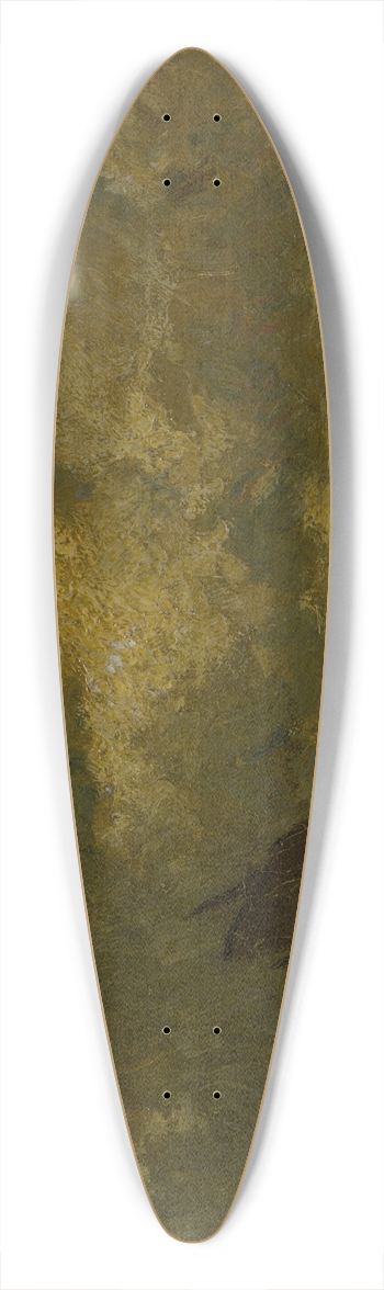 Jules Dupr - Two Boats in a Storm 39.3 inch art pintail longboard deck