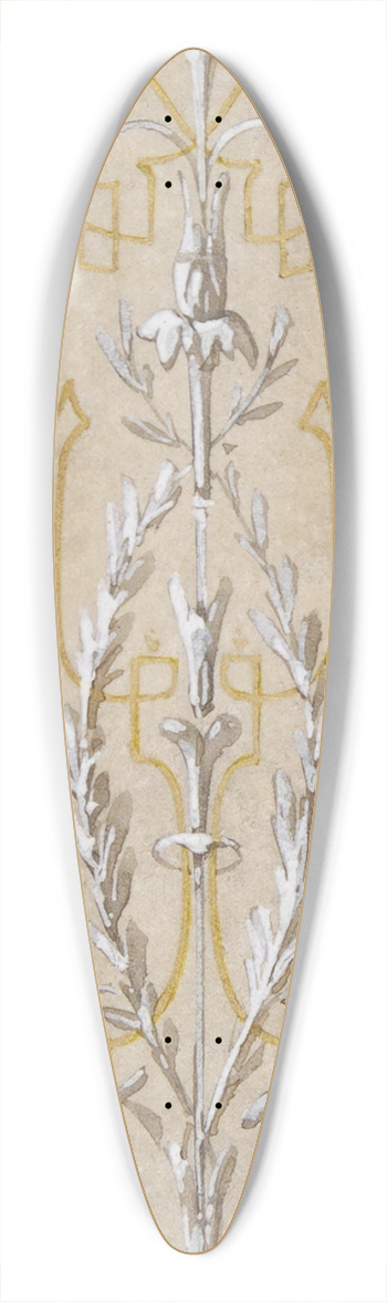 Jules-Edmond-Charles Lachaise - Design for a decorative panel painted in rococco style 39.3 inch art pintail longboard deck