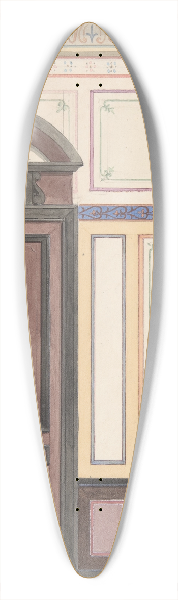 Jules-Edmond-Charles Lachaise - Design for Wall Paneling, Deepdene, Dorking, Surrey 39.3 inch art pintail longboard deck
