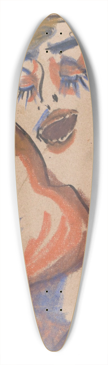 Jules Schmalzigaug - Cabaret Singer 39.3 inch art pintail longboard deck