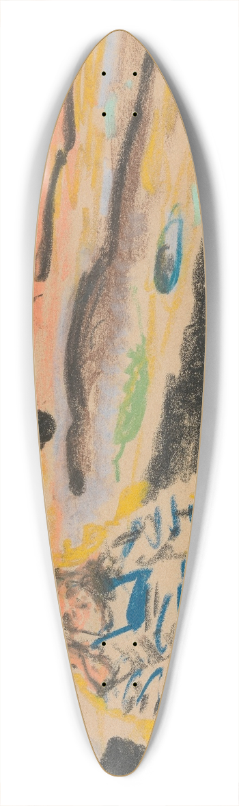 Jules Schmalzigaug - Pier in Scheveningen 39.3 inch art pintail longboard deck