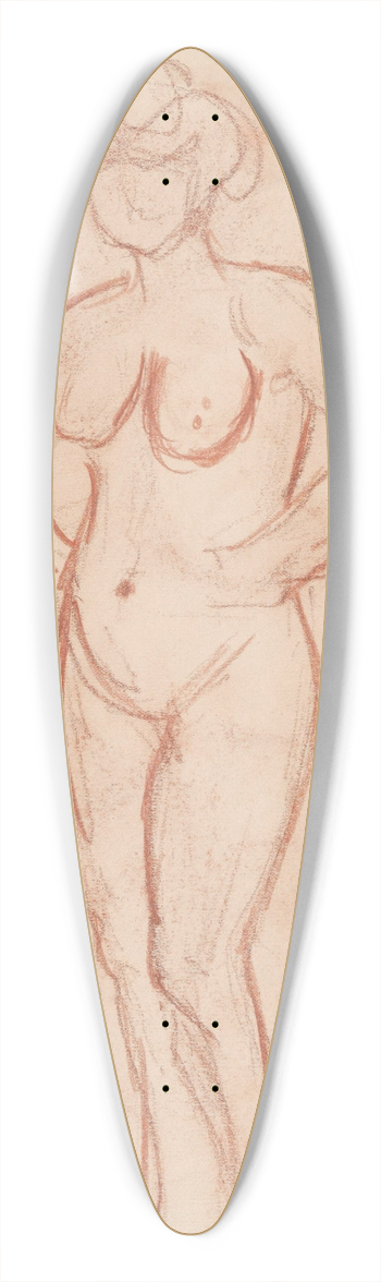 Jules Schmalzigaug - Two Standing Nudes 39.3 inch art pintail longboard deck
