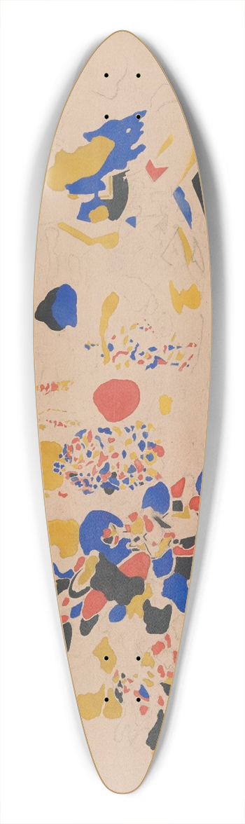 Jules Schmalzigaug - untitled 39.3 inch art pintail longboard deck