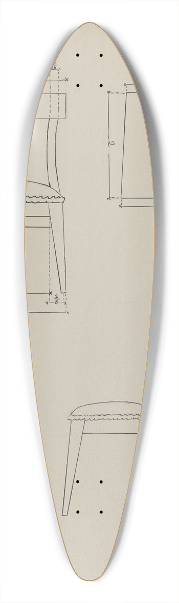 Julie C. Brush - Doll Chair 39.3 inch art pintail longboard deck