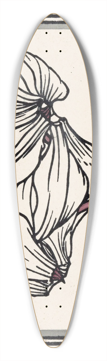 Julie de Graag - Cyclamen 39.3 inch art pintail longboard deck