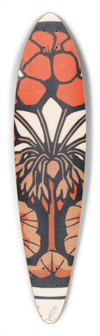 Julie de Graag - Oost-Indische kers 39.3 inch art pintail longboard deck