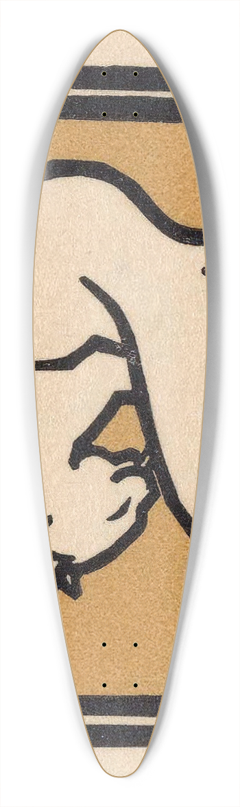 Julie de Graag - Zich wassende kat 39.3 inch art pintail longboard deck