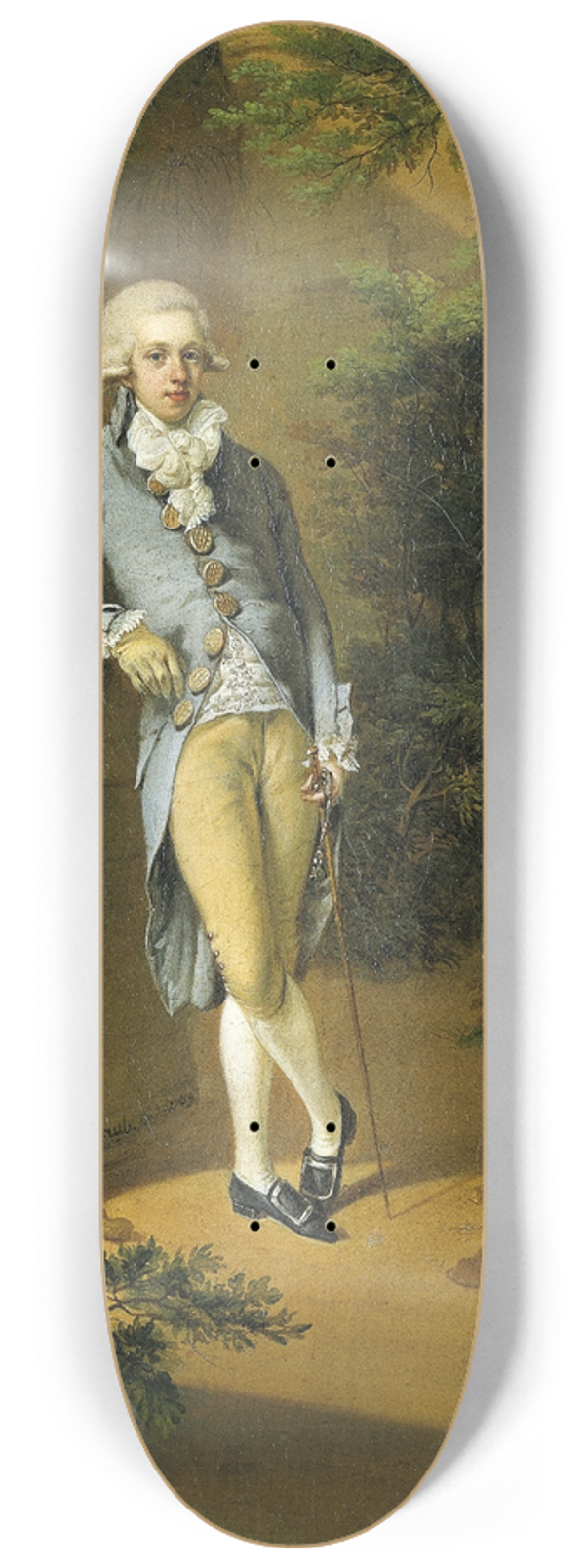 Georg Karl Urlaub - Portrait of Johann Georg von Holzhausen 8.25 inch art skate deck