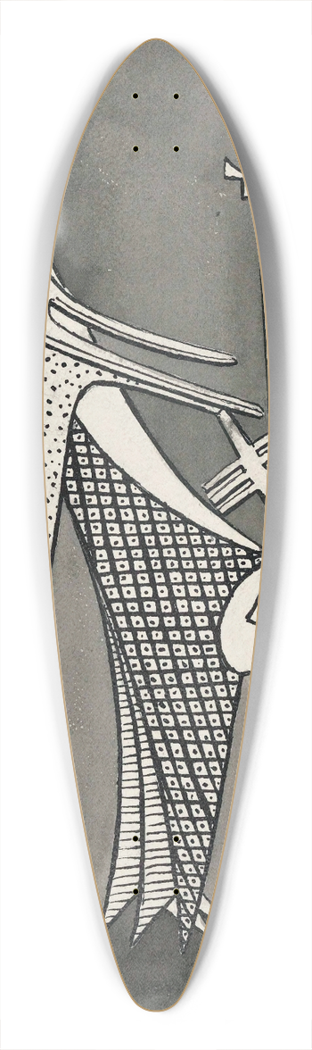 Julio Gonzlez - Abstrait 39.3 inch art pintail longboard deck