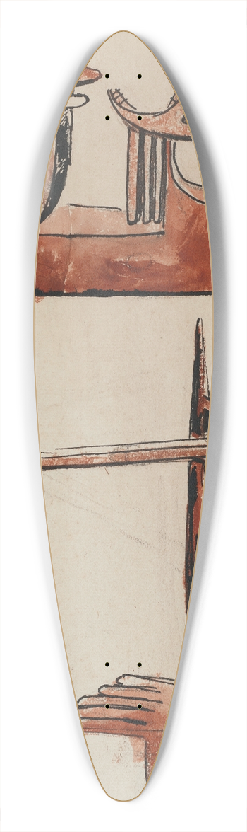 Julio Gonzlez - Abstrait 39.3 inch art pintail longboard deck