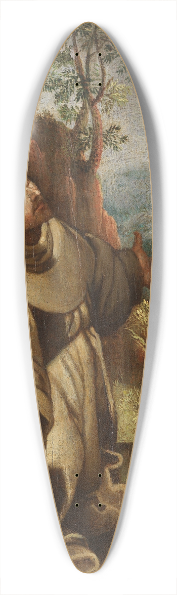 Julius Oldach - Saint Francis Receives the Stigmata 39.3 inch art pintail longboard deck